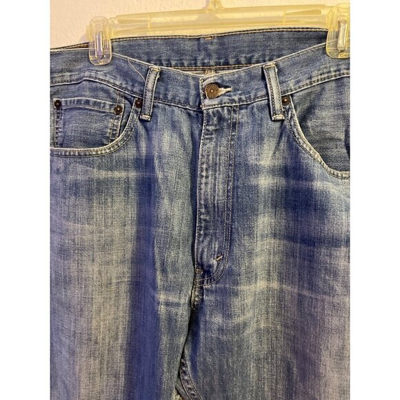 Levis 505 Jeans Men's  Straight leg Zip Fly Blue Denim 36X32 TINY FLAWS - Picture 2 of 16